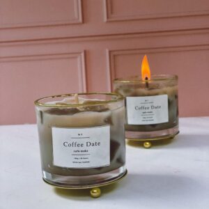 2 velas de cafe helado