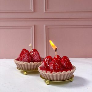 Vela de tartas de fresas